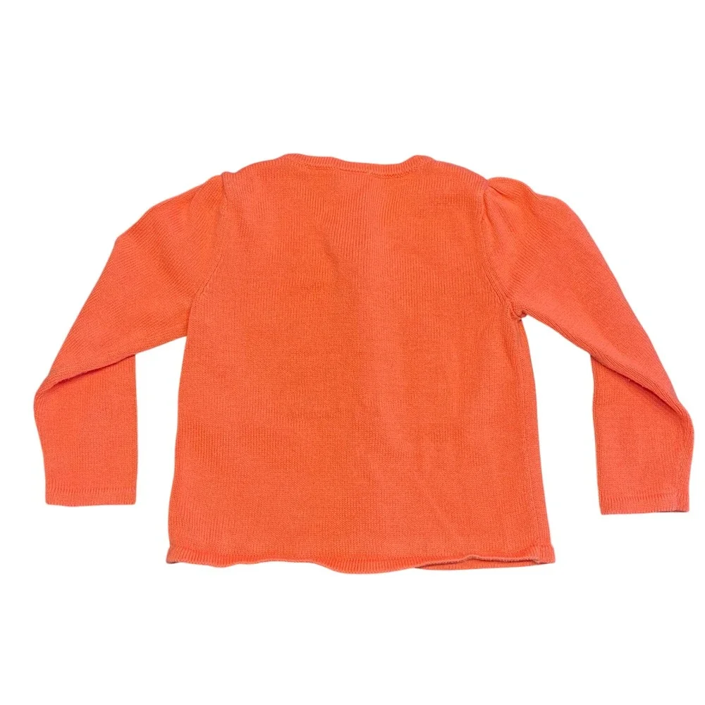Gymboree Kids Coral Flower Button‎ Up Cardigan Sweater Size 3T